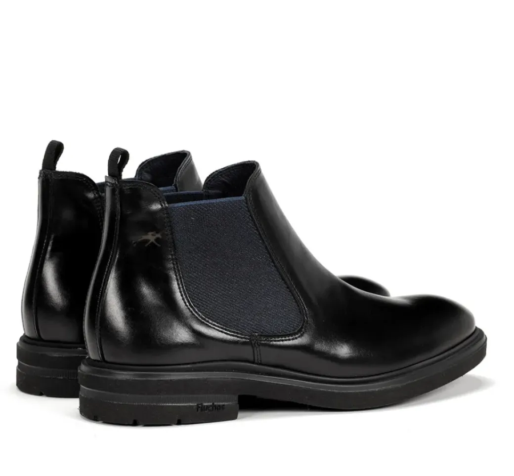 Outlet Fluchos BELGAS F0770 Black Ankle Boot
