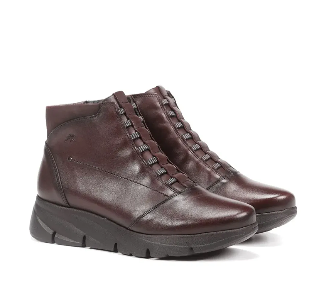 Fashion Fluchos BONA F1358 Burgundy Ankle Boot