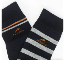 Sale Fluchos CA0009 Calcetin largo Navy-rayas (2p) 1970-1971