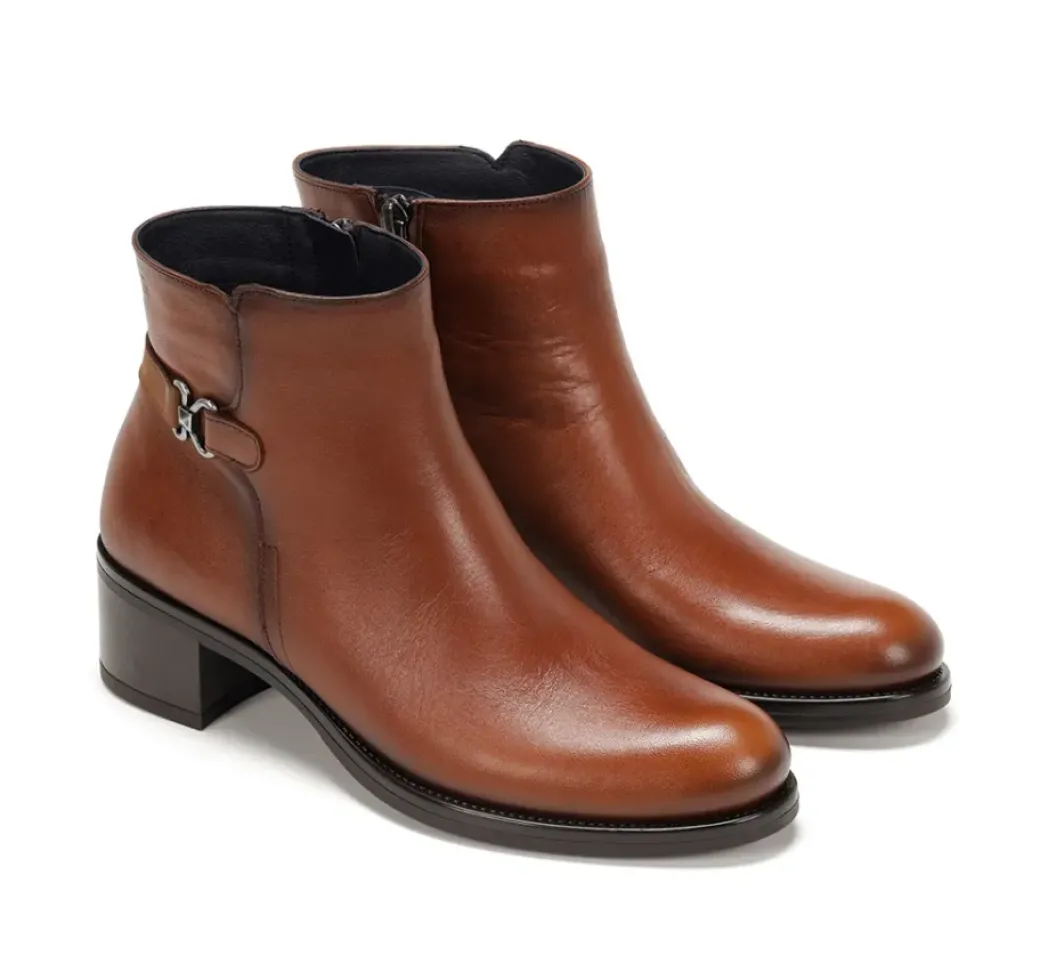 Clearance Fluchos CHIARA D8966 Brown Ankle Boot