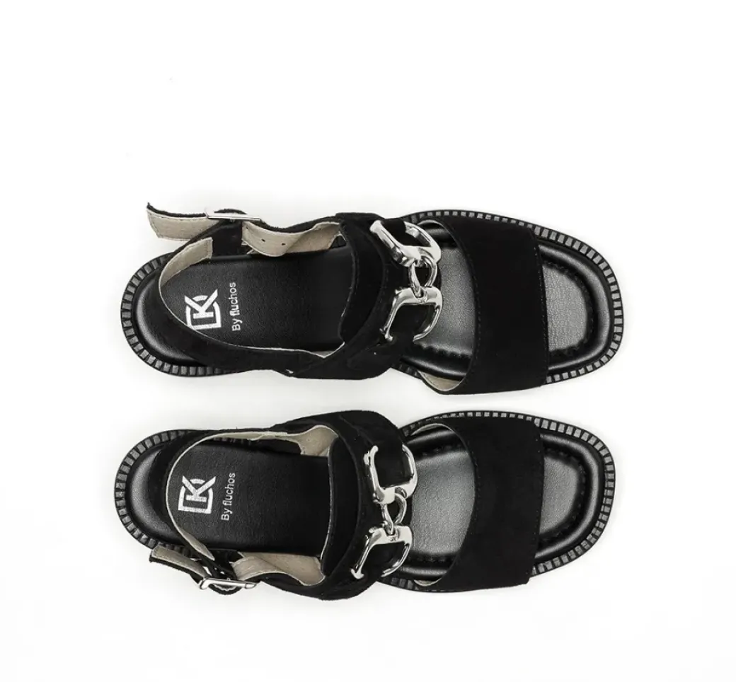 Outlet Fluchos CIRCUS D9065 Black Sandal