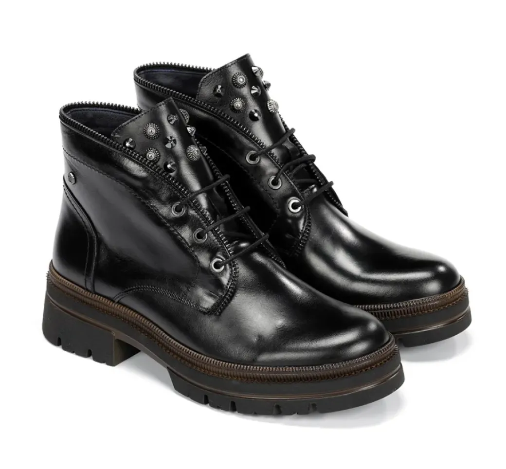 Best Sale Fluchos COSMO D9390 Black Ankle Boot