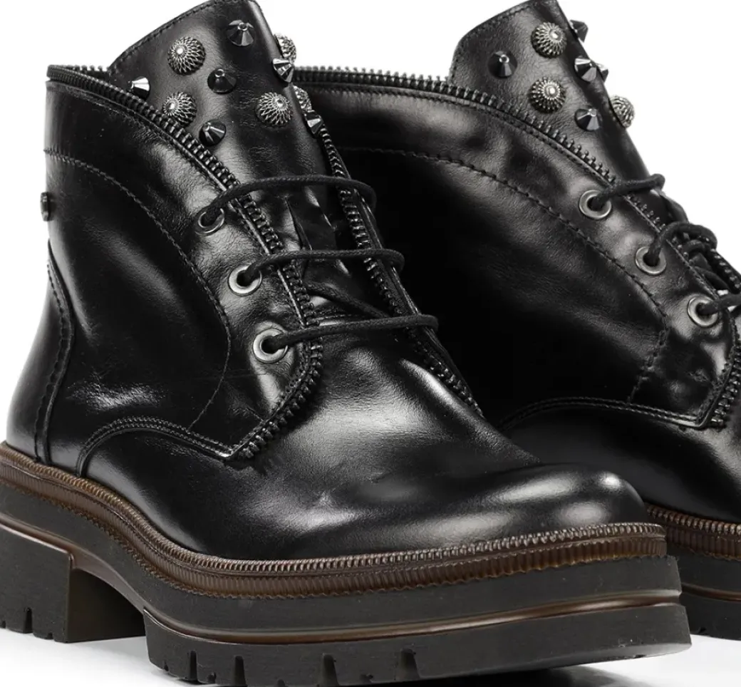 Best Sale Fluchos COSMO D9390 Black Ankle Boot