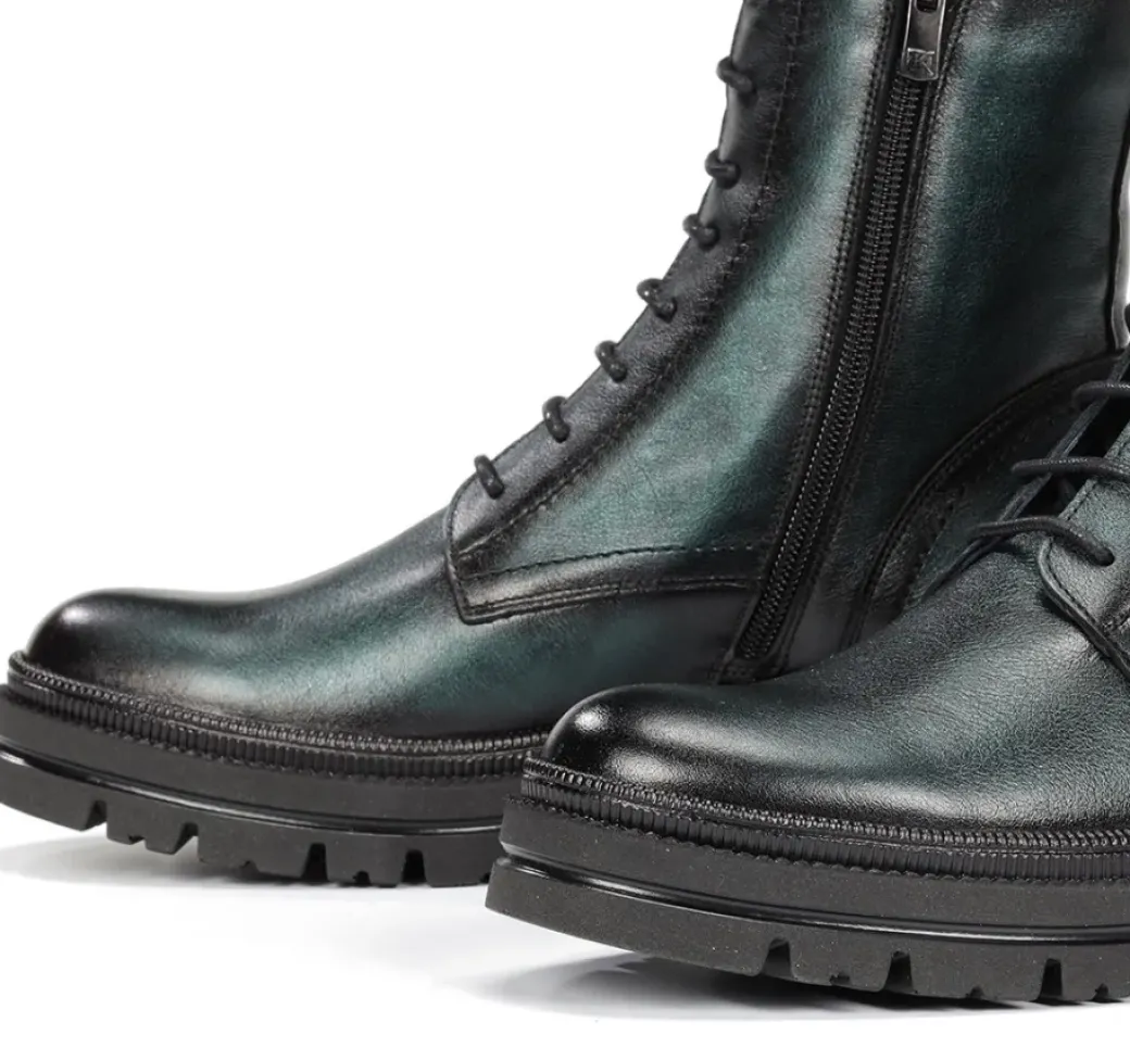 Cheap Fluchos COSMO D9389 Green Ankle Boot