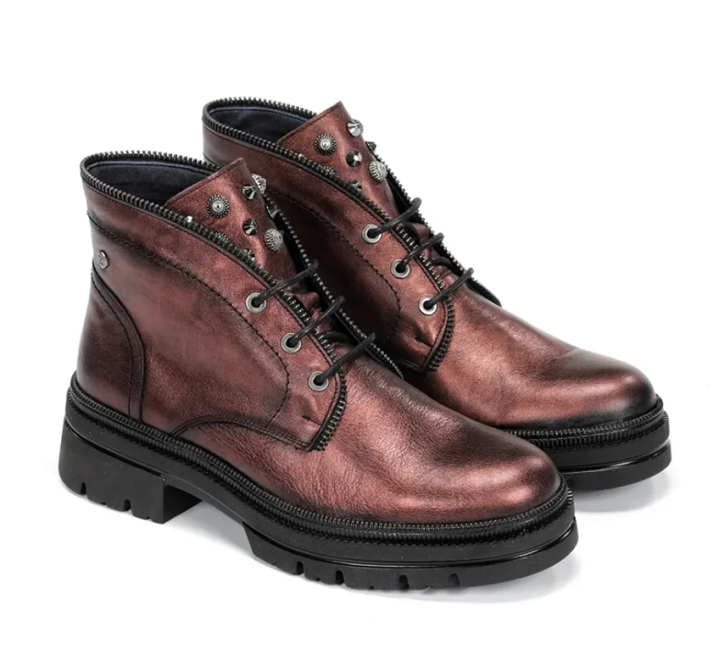 Cheap Fluchos COSMO D9390 Red Ankle Boot