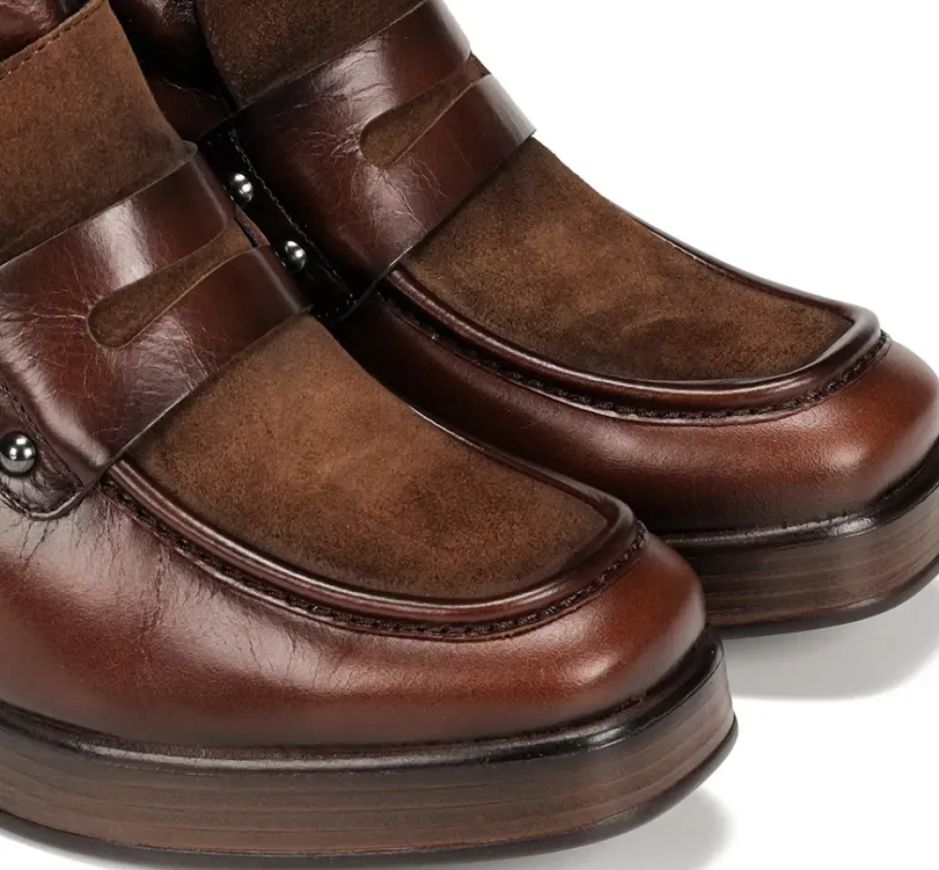 Cheap Fluchos CRISTEL D9158 Brown Ankle Boot