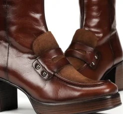 Cheap Fluchos CRISTEL D9158 Brown Ankle Boot