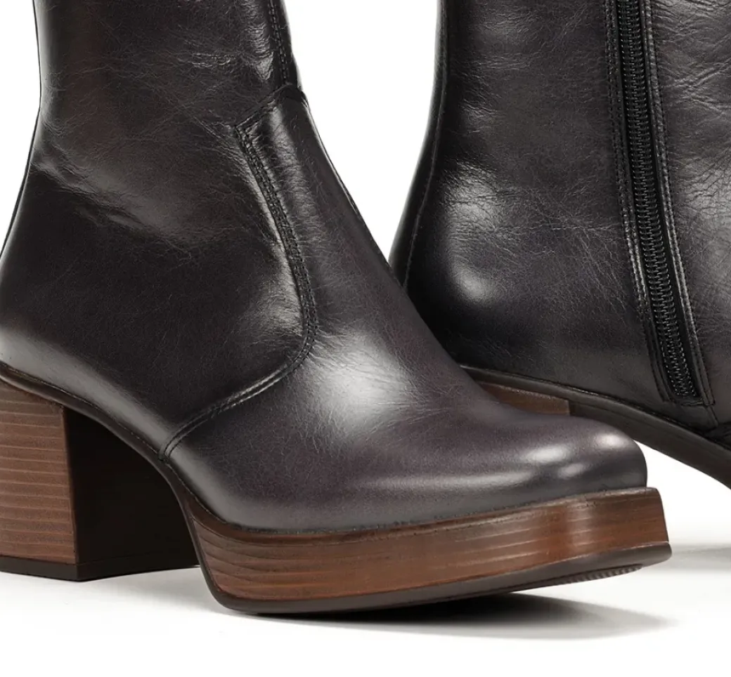 Flash Sale Fluchos CRISTEL D9157 Grey Ankle Boot