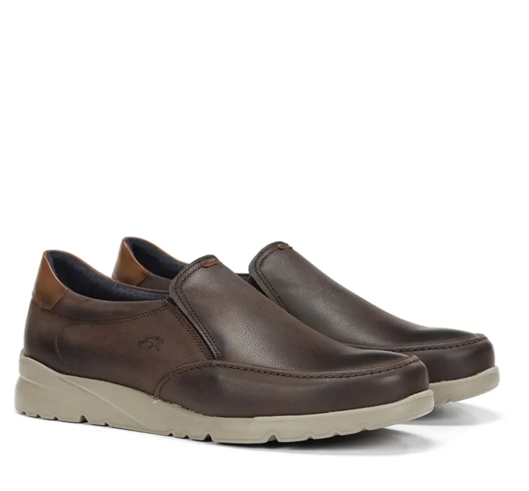 Clearance Fluchos DARYL F1458 Brown Slip On