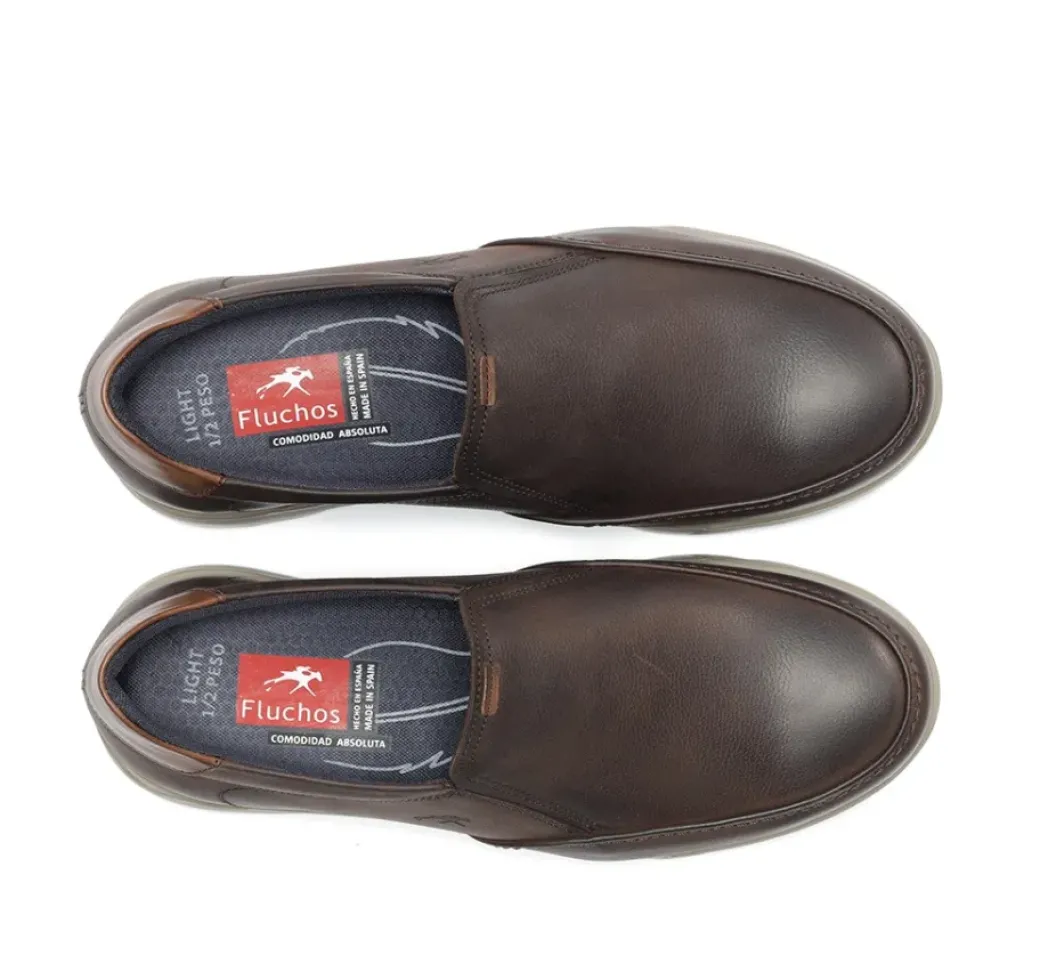 Clearance Fluchos DARYL F1458 Brown Slip On
