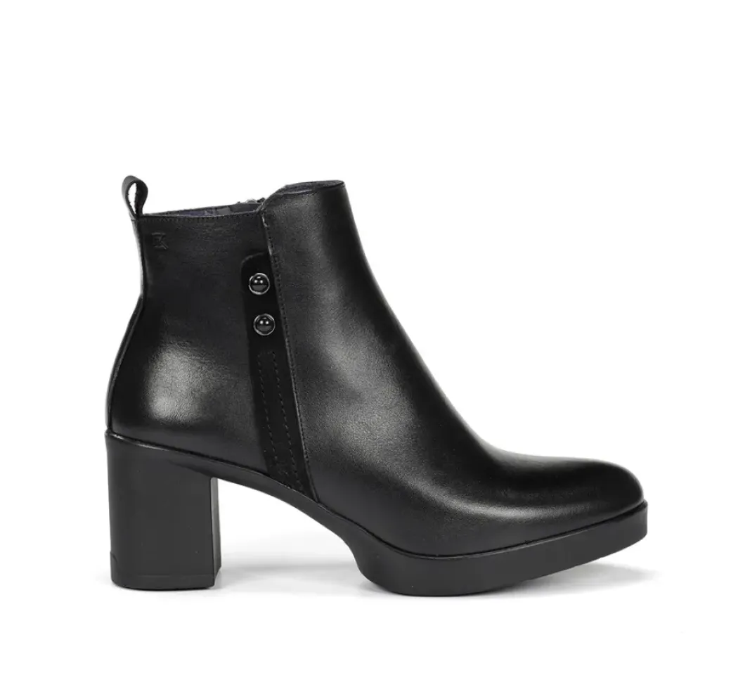 Cheap Fluchos ELITE D9423 Black Ankle Boot