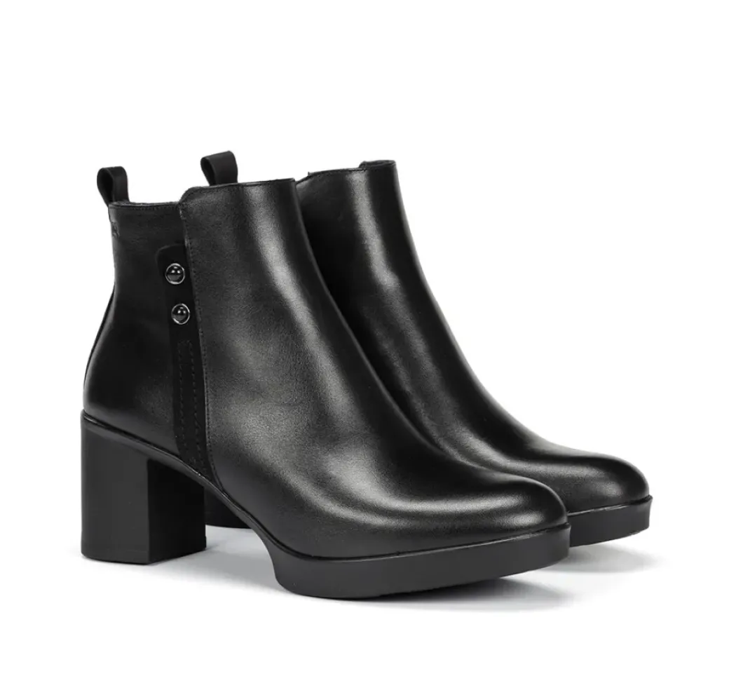 Cheap Fluchos ELITE D9423 Black Ankle Boot