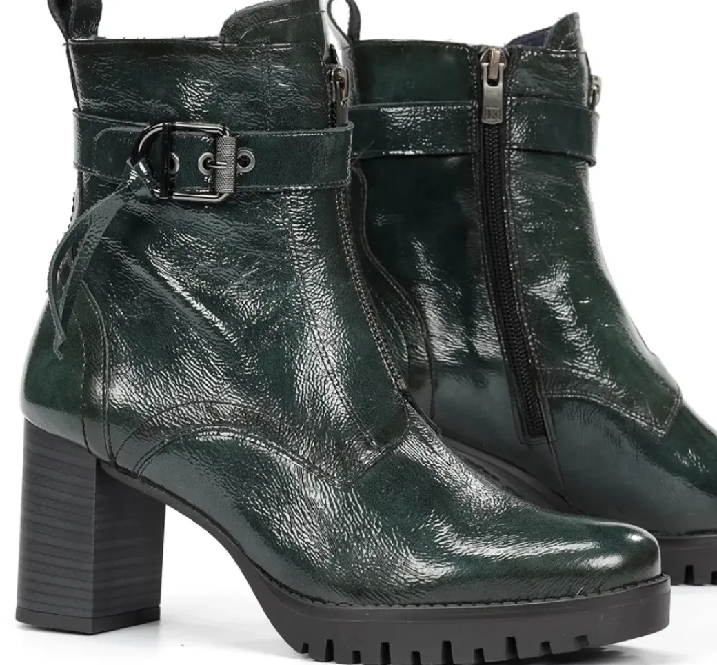Sale Fluchos EVIE D9163 Green Ankle Boot