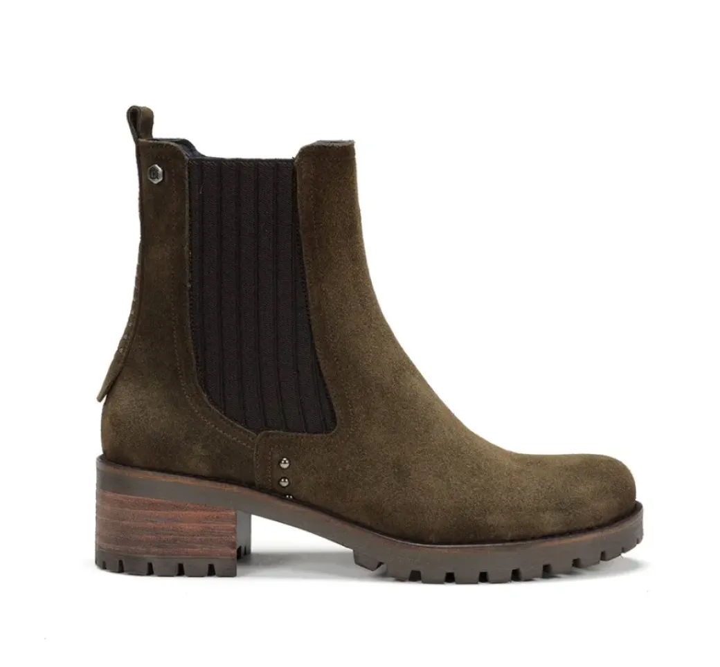 Fashion Fluchos GLASS D8824 Green Ankle Boot