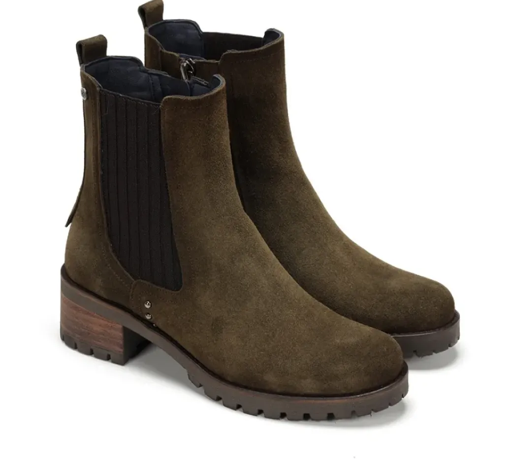 Fashion Fluchos GLASS D8824 Green Ankle Boot