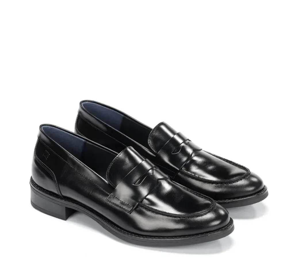 New Fluchos HARVARD D8710 Black Moccasin
