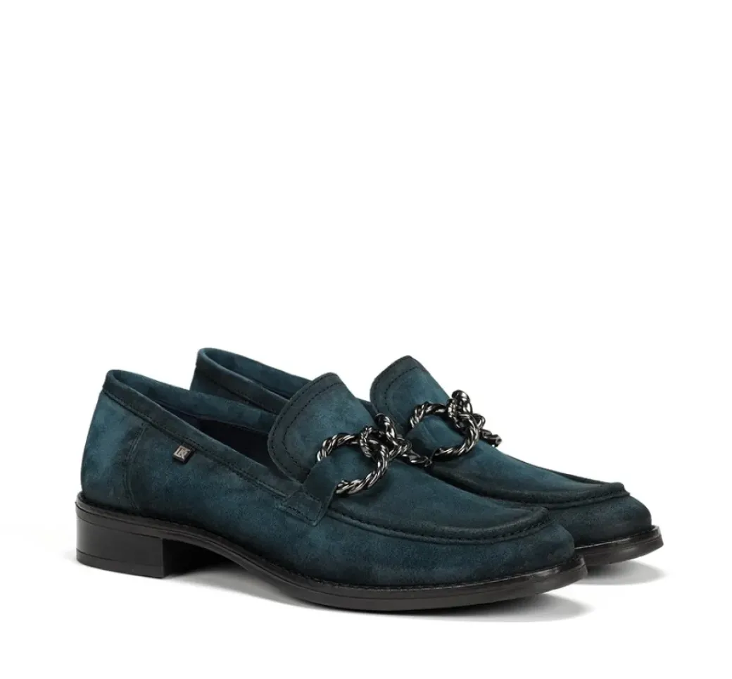 Discount Fluchos HARVARD D9117 Blue Moccasin