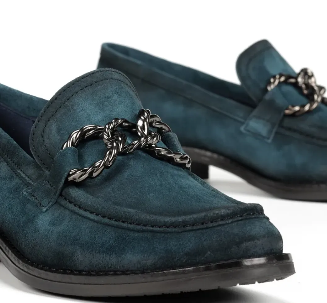 Discount Fluchos HARVARD D9117 Blue Moccasin