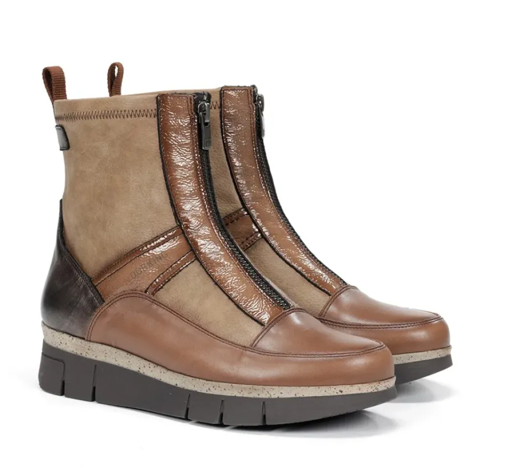 Online Fluchos INDIA D9331 Brown Ankle Boot