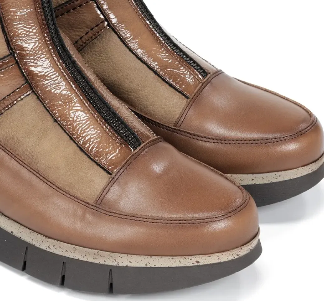 Online Fluchos INDIA D9331 Brown Ankle Boot