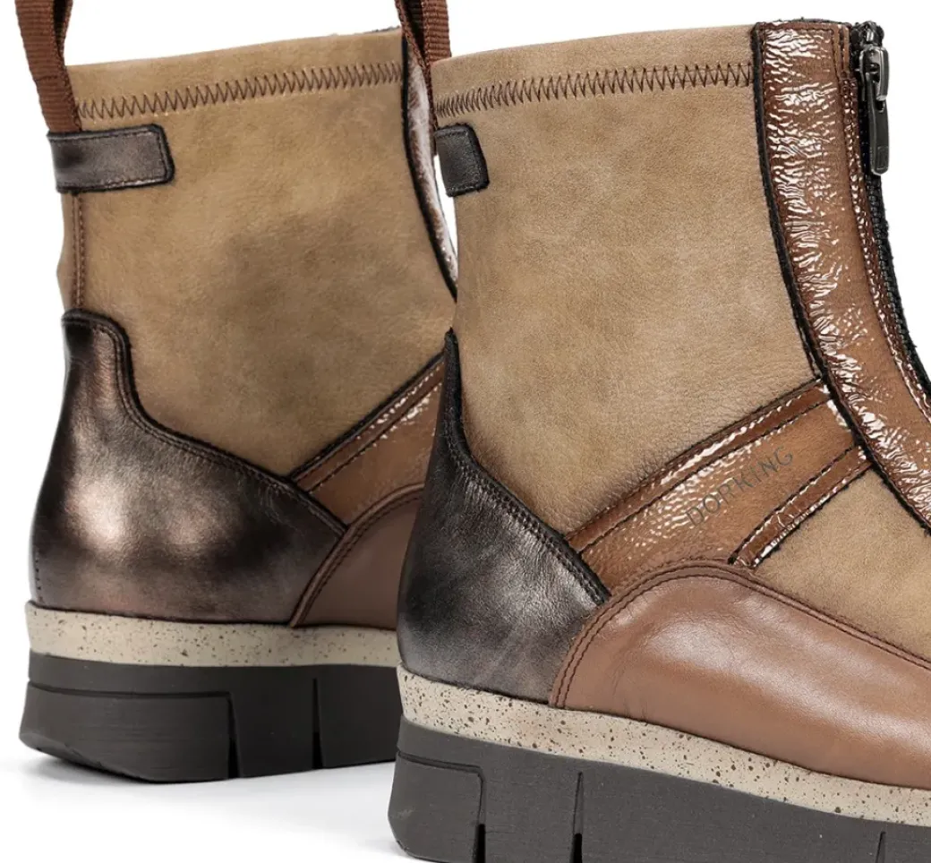 Online Fluchos INDIA D9331 Brown Ankle Boot