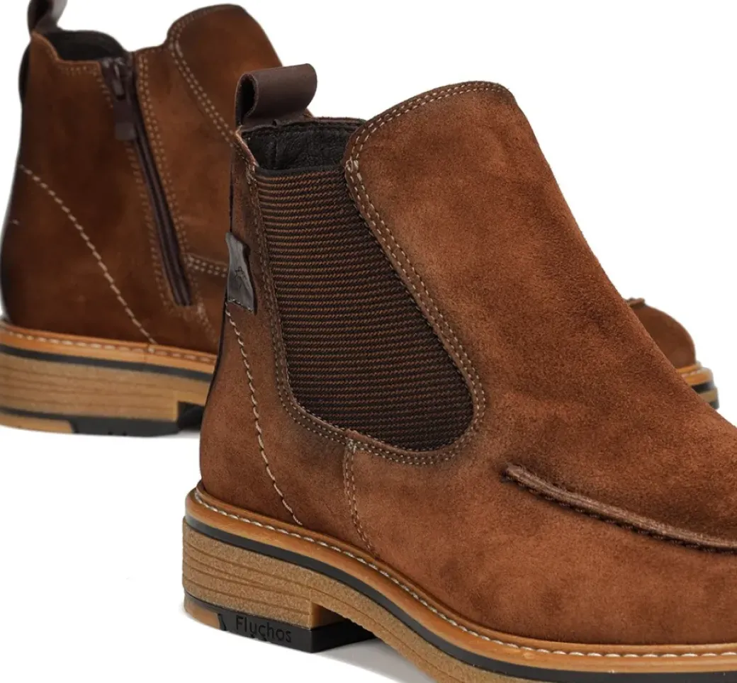 Hot Fluchos KASPER F1821 Brown Ankle Boot