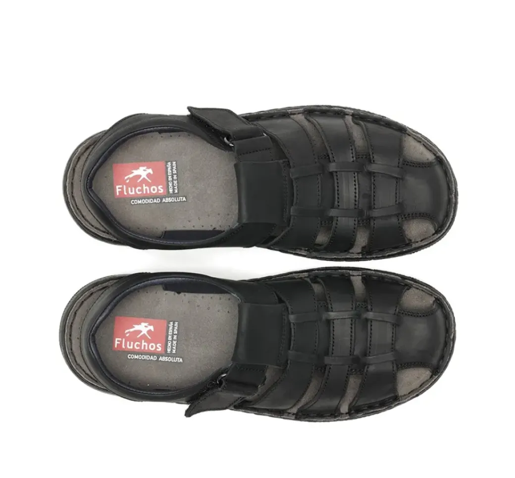 Cheap Fluchos KEOPS F1754 Black Sandal