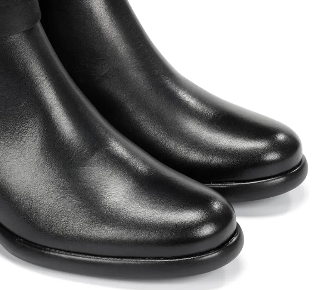 Outlet Fluchos MACY D9369 Black Ankle Boot