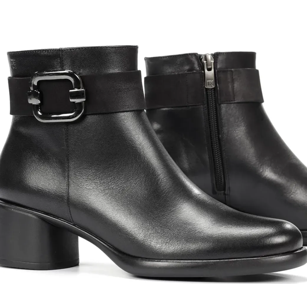 Outlet Fluchos MACY D9369 Black Ankle Boot
