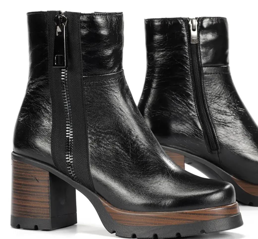 Cheap Fluchos SAFE D9413 Black Ankle Boot