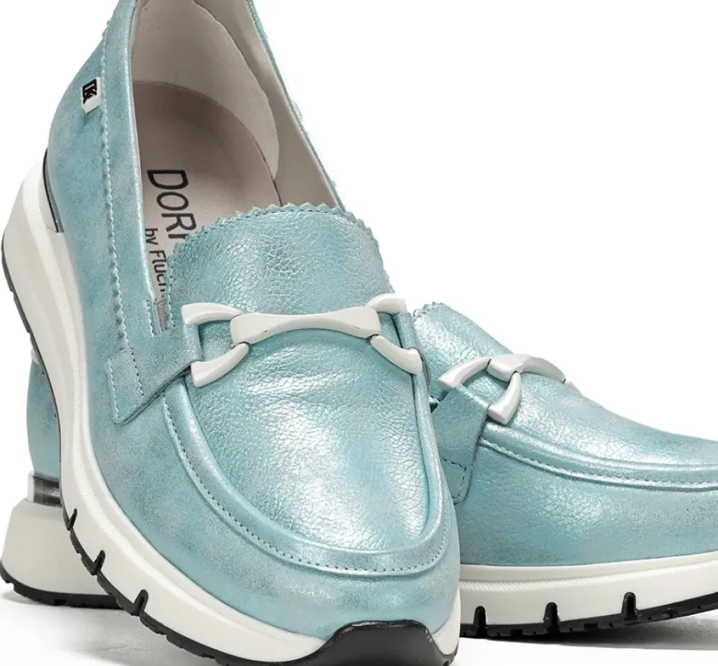 Discount Fluchos SERENA D9047 Blue Moccasin