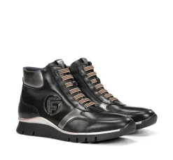 Best Fluchos UNION F2077 Black Ankle Boot