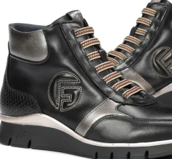Best Fluchos UNION F2077 Black Ankle Boot
