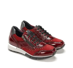New Fluchos XANET D8680 Burgundy Sneakers
