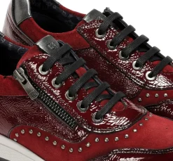 New Fluchos XANET D8680 Burgundy Sneakers