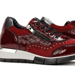 New Fluchos XANET D8680 Burgundy Sneakers