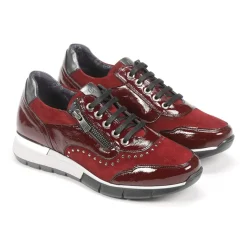 New Fluchos XANET D8680 Burgundy Sneakers